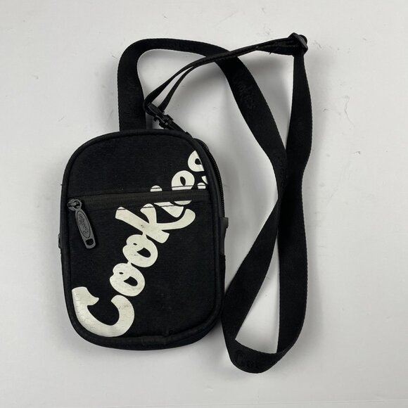 Cookies Original Crossbody Bag Small Canvas Card Slots Detachable Strap Black - Picture 1 of 9